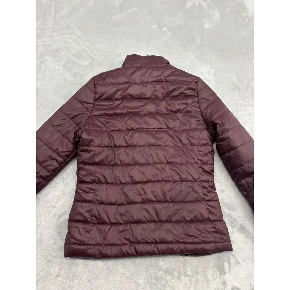 New Balance Puffer Jacket Womens Medium Purple Quilted Lightweight Athleisure